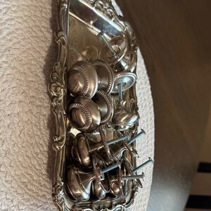 Elegant Silver/Nickel/pewter Drawer Knobs Set of 10